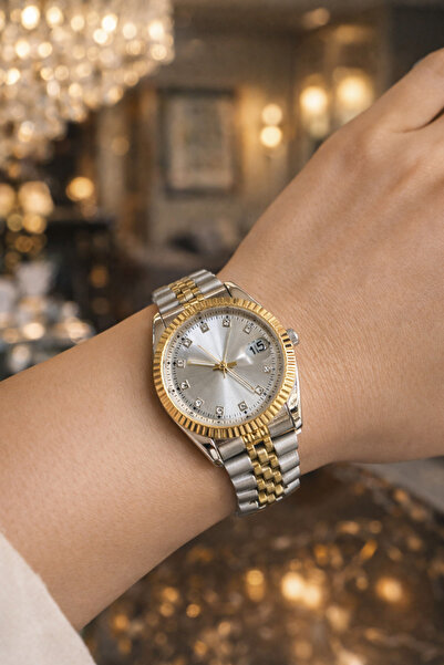 LOOQ Steel Strap Calendar Women's Wristwatch