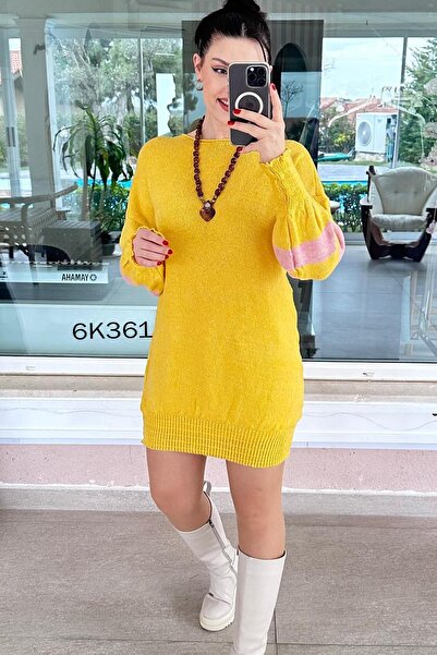 İnce Topuk Kayak Neckline Knitwear Tunic 6K361
