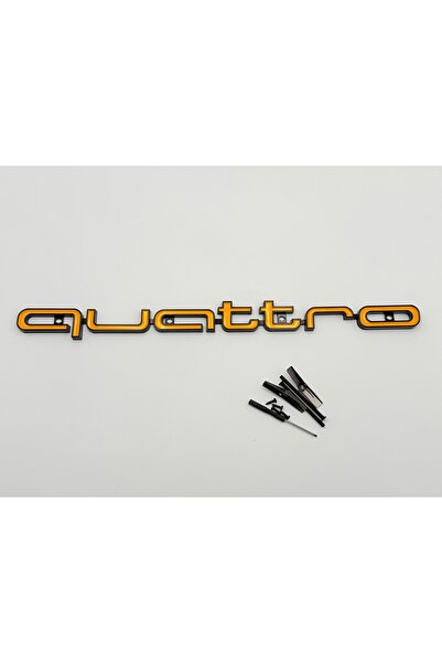 Audi Emblema Compatibila QUATTRO grila negru/galben