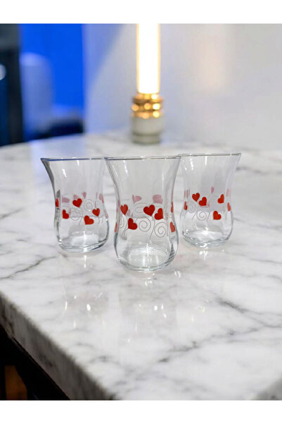 LAV Optikli 6-Piece Patterned Tea Cup Set 115Cc