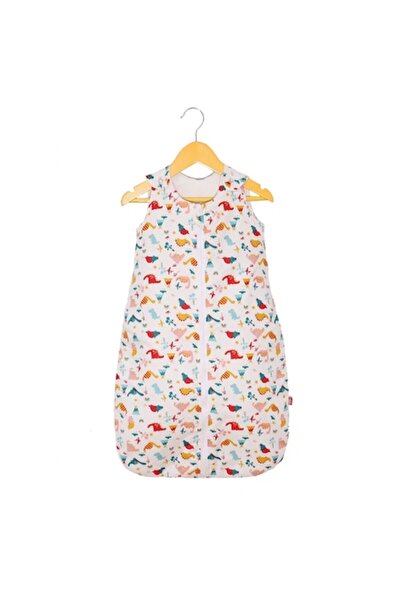 kidsdecor Sleeping Bag, Cute Dinosaurs, White, 1 tog, 110 cm