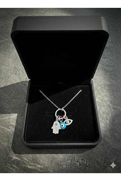 E&E VISION JEWELRY NAZAR BONCUKLU & FATMA ANA ELİ FİGÜRLÜ KOLYE