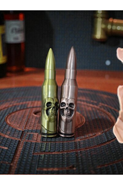 H.D ÇAKİBİÇAK DÜNYASİ KURU KAFA FİGÜRLÜ METAL KURŞUN GAZLI ÇAKMAK