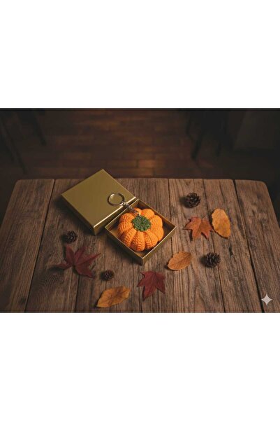 Lavin Hand Knitted Decorative Pumpkin Gift Ornament Keychain