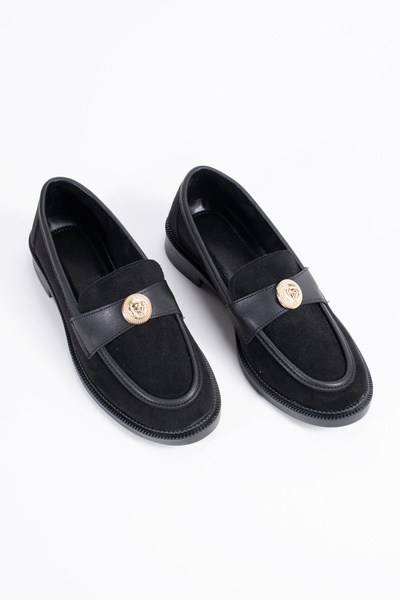 MARSEDO Γυναικεία Loafer Μοκασίνια Casual Παπούτσια με Χρυσή Λεπτομέρεια Αξεσ...