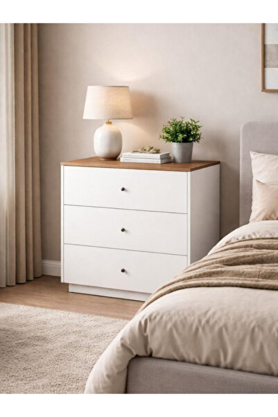 BEC13 Modern chest of drawers - 3 drawers - with an elegant wooden design