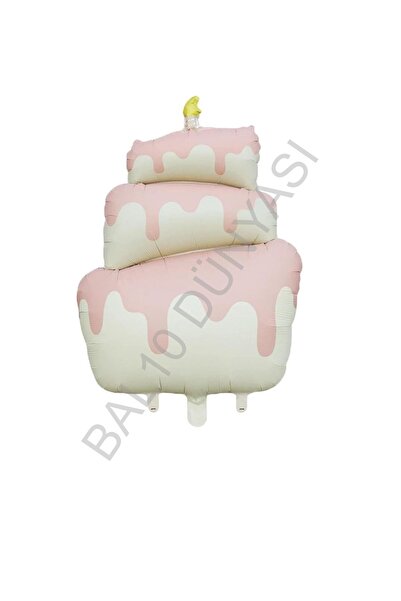 BAL10 DÜNYASI Bal10 Cream Color Cake Figured Foil Balloon
