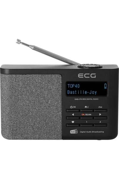 ECG RD 250 DAB Black portable radio, FM/DAB/DAB+, 1.8 W, Bluetooth 5.3, Li-Io...