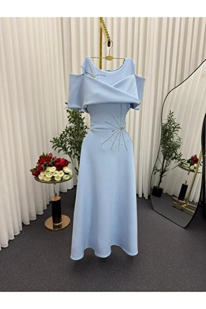 Fine Four Evening dress, Barbie fabric, lined, hand-embroidered