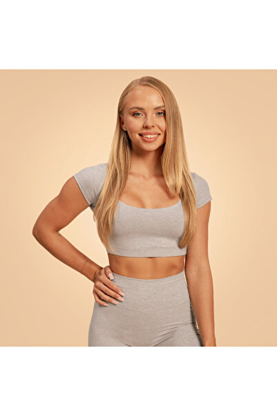 GymBeam Tricou scurt Sense pentru femei, gri - BeastPink