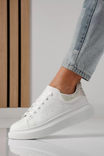 Zaira Women's white sneakers made of eco-leather Raya #24234 - 40