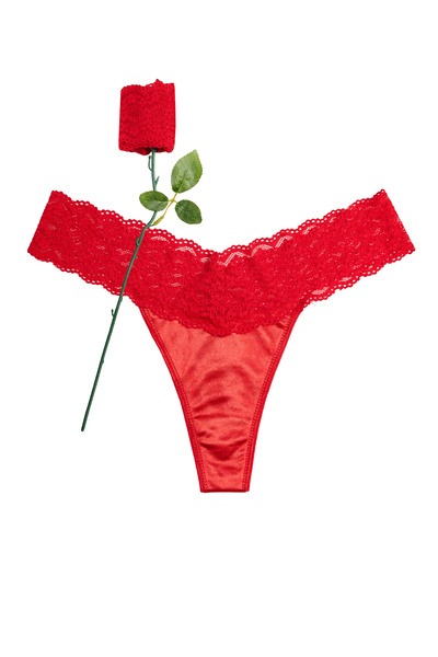 LEILA LINGERIE Leila Sevgililer Gününe Özel Tasarım Tanga Külot (KUTULU)