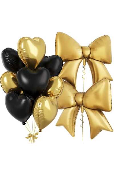 ÇITIPITISTORE مجموعة بالونات حفلات على شكل قلب ذهبي