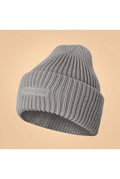 GymBeam Winter Beanie Grey - BeastPink