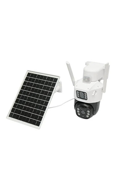 NO BRAND Camera WIFi de supraveghere rotativa V380 solar night vision IP66 PTZ
