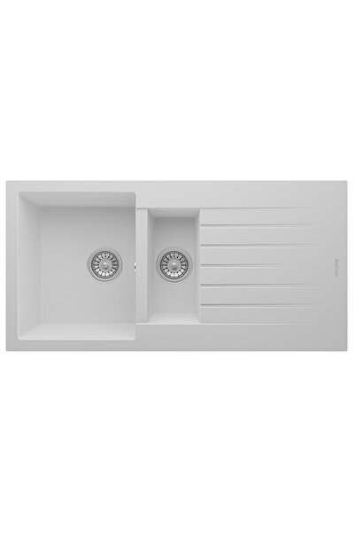 RealStone GRANİT EVİYE P005 TROYA 100 BEYAZ (100 X 50)