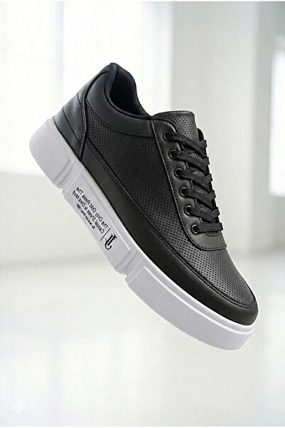 Zerenyus Zr-J-X20 Daily Comfortable Thick Sole Black and White Men's Sneaker