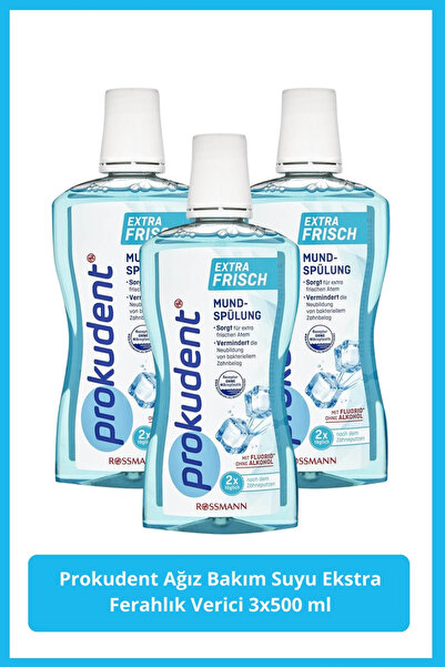 prokudent Ağız Bakım Suyu Ekstra Ferahlık Verici 3x500 ml