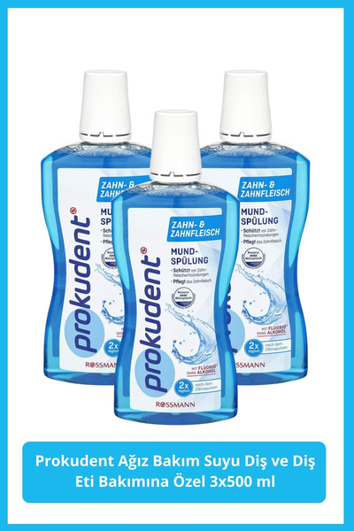 prokudent Ağız Bakım Suyu Diş ve Diş Eti Bakımına Özel 3x500 ml