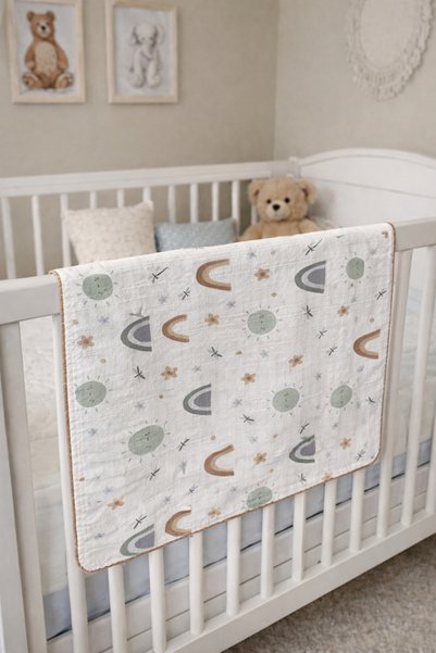 Atlas Baby House Multi-Purpose Muslin Newborn Baby Blanket, Muslin Cloth 80×90