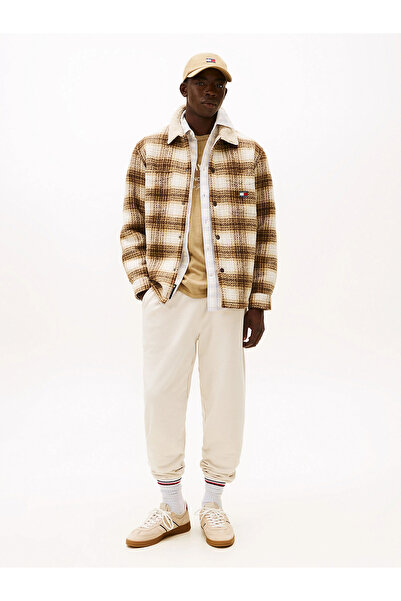 Tommy Hilfiger Tjm Regular Cut Emblem Men's White Sweatpants Dm0Dm22358Ybh