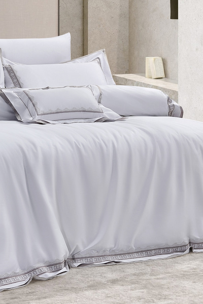 ZEBRACASA Miranda 400Tc Luxury Duvet Cover Set / Cream