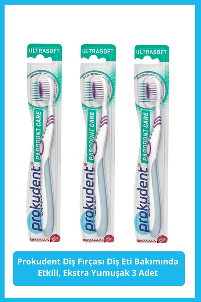 prokudent Diş Fırçası Diş Eti Bakımında Etkili, Ekstra Yumuşak 3 Adet