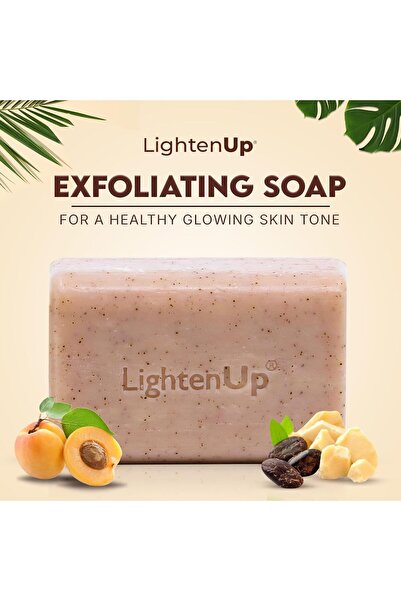 OMIC Lighten-Up Omic LightenUp, Exfoliating Soap for Dark Skin - Skin Brightening Bar with Papaya Extract, Coconut O