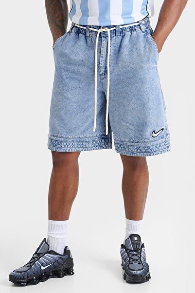 Nike Men's 10" Denim Basketball Shorts Erkek Baketbol Kot Şort Mavi