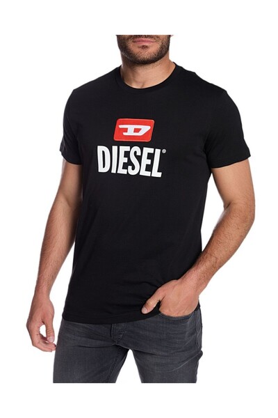 Diesel Men's T-Shirt T-DIEGO NEW D LOGO Black