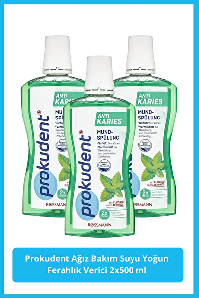 prokudent Ağız Bakım Suyu Yoğun Ferahlık Verici 3x500 ml