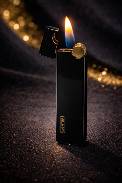 LİGHTER Premium Metal Gövdeli Şık Çakmak – Uzun Ömürlü & Güçlü Alev Zarif Tas...