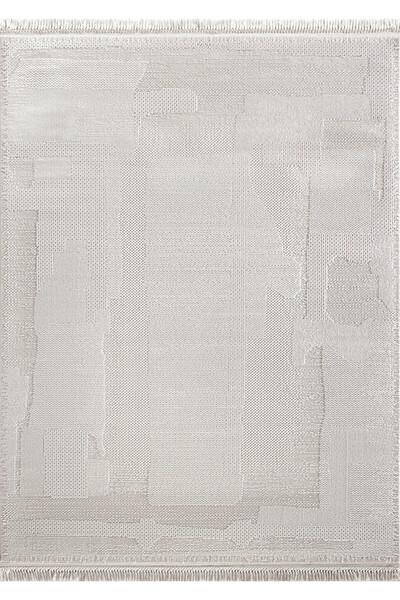 FLORA HALI Gray Million Point Acrylic Carpet, 11 mm Pile, Modern Patterned, L...