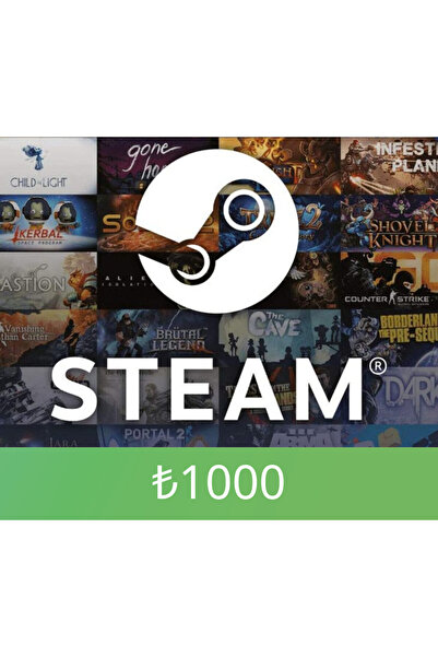 Valve Steam Gift Card 1000 TL Bakiye Yükleme Kodu - Digital Hediye Kartı
