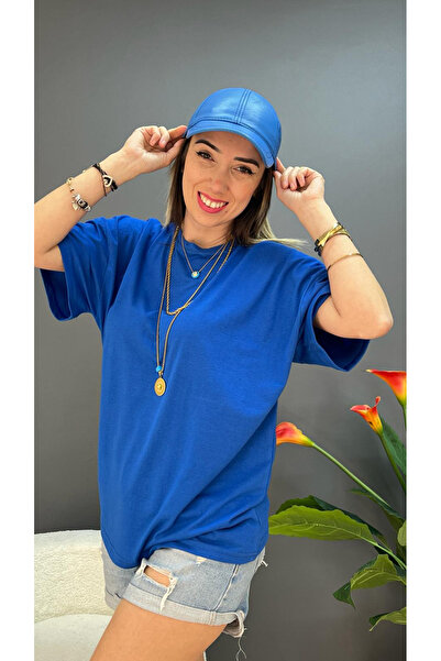 FUKATEX تيشيرت بلون سادة كبير الحجم للجنسين