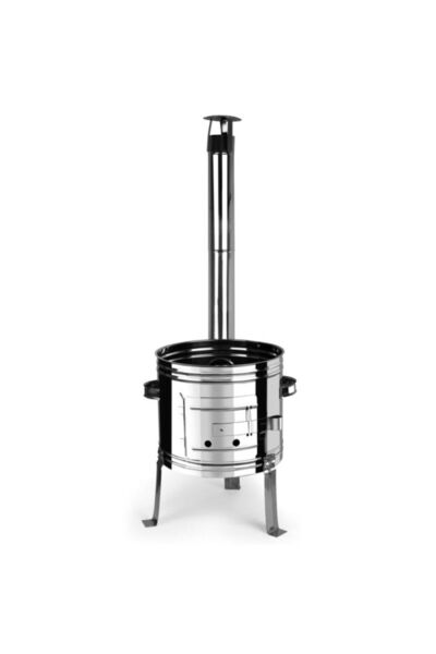 Perfect Home Cooking support for cauldron, stainless steel, with chimney, Ø36cm,