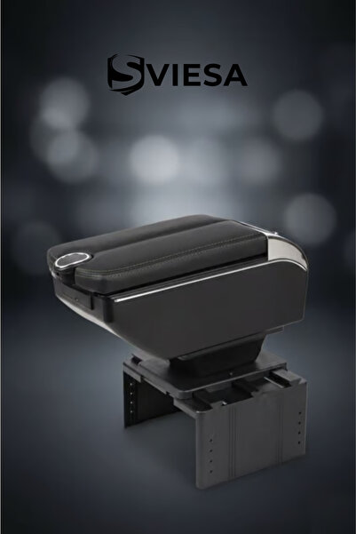 Sviesa 6 USB li Her Araca Uygun Universal Kolçak Kol Dayama Çift Açılır Siyah