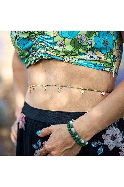 Ezera Lanț versatil pentru talie/corp, realizat din cristale de rubin zoisit,...