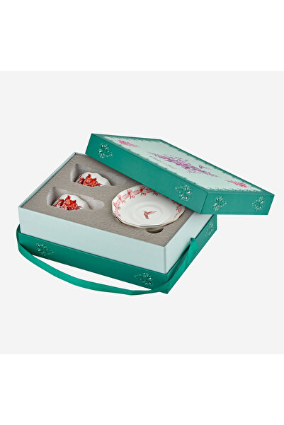 CHIARA ALESSI Primavera Kırmızı Porselen Kahve Fincan Seti 100 Ml