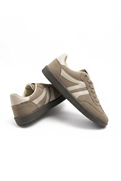 Moda Kadıköy Women's Sneaker Lace-Up Flat Sole Sports Shoes Sam Mink Suede