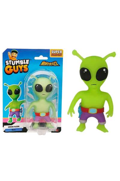 Sunman Monster Flex Stumble Guys Super Stretch Figure - Green Alien