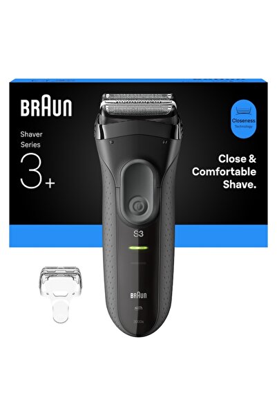 Braun Aparat electric de ras Seria 3+3000S, 3 Lame Flexibile, Microcomb pentr...