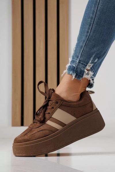 Zaira Women's brown suede sneakers Diana #24303 - 40