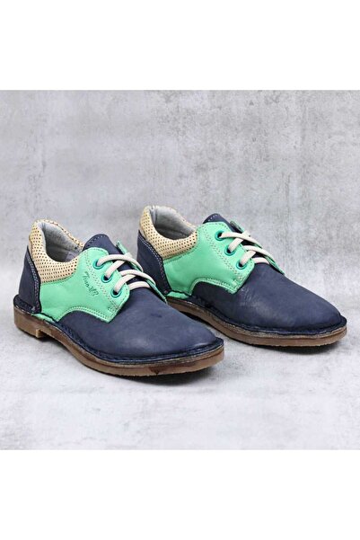 tino Unisex shoes for children, made of natural leather 3008-BLUEMARINE/BEIGE