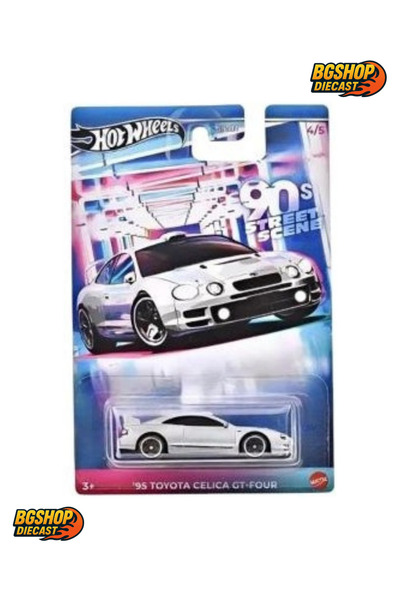 HOT WHEELS 90s Street Scene 95 Toyota Celica GT-Four (Alt üst Metal Koleksiyo...