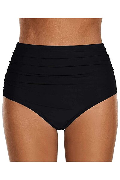 PINK QUEEN Bikini Panty, Abingoo, High Waist Tummy Control, Black