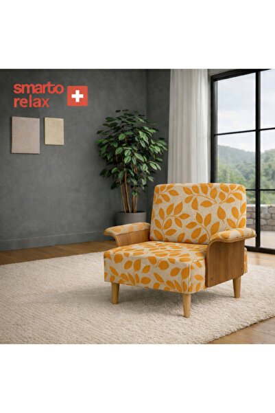 Smarto relax Ahşap İskelet Kolçaklı Tekli Modül Koltuk 80x80 – Polyester Kuma...