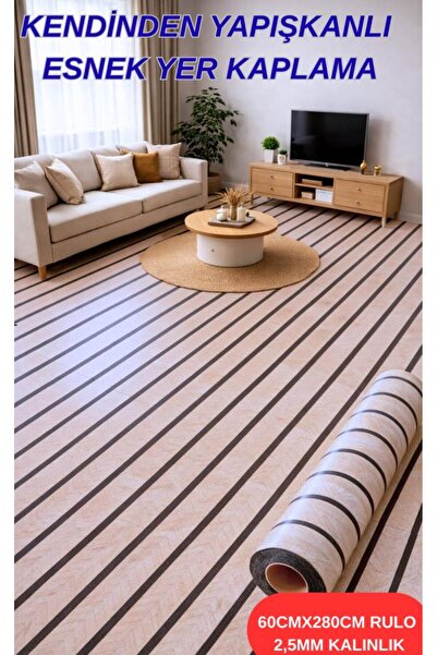 Renkli Duvarlar 60cmx280cm 1 Adet Yapışkanlı Rulo Krem Lambiri Desenli Duvar ...