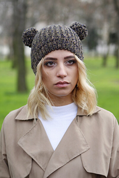 Bay Şapkacı Pompom Women's Beret Green 7212