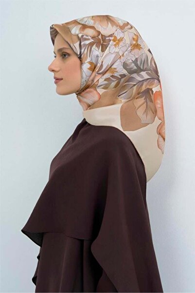 Armine سورا وشاح حرير نقي 9529 - 33 نمط زهور بلون البشرة